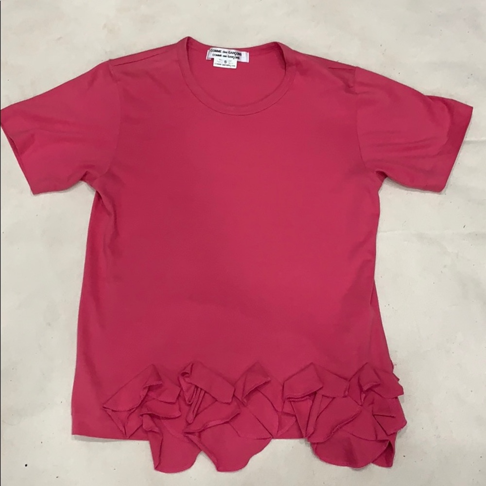 CDG  pleated bottom t-shirt